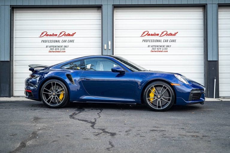 2021 Porsche 911 Turbo S Coupe 992.1 Gentian Blue Metallic Pccb Calipers In Yellow Xpel Paint Protection Film Ppf Ceramic Coating 10