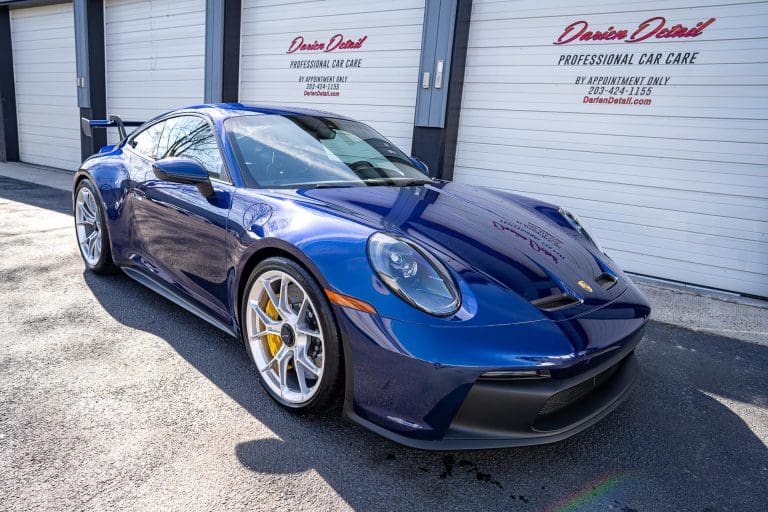 2022 Porsche 911 Gt3 992.1 Gentian Blue Metallic Silver Wheels Pccbs With Yellow Calipers Xpel Paint Protection Film Ppf Ceramic Coating 01