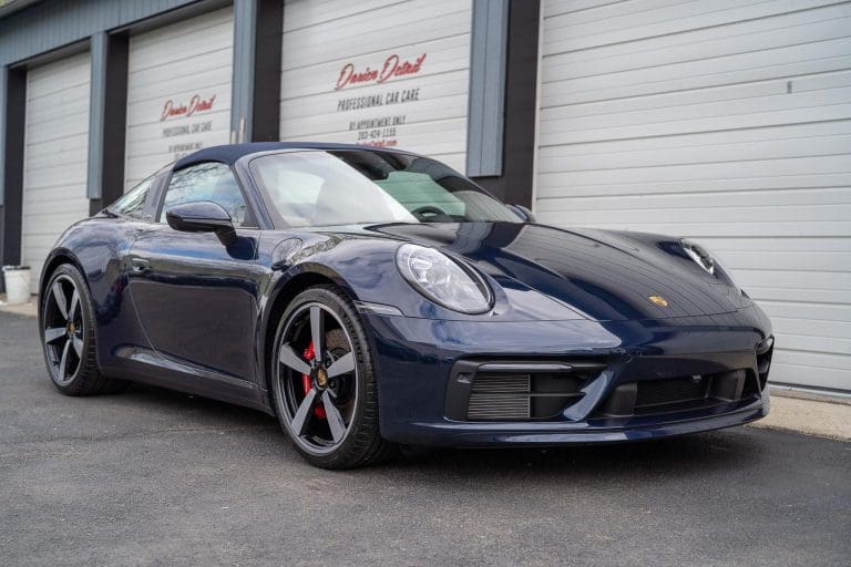 2022 Porsche 911 Targa 4S 992 1 Night Blue Metallic Classic Wheels Red Calipers Navy Blue Top Xpel Paint Protection Film Ppf Ceramic Coating 1