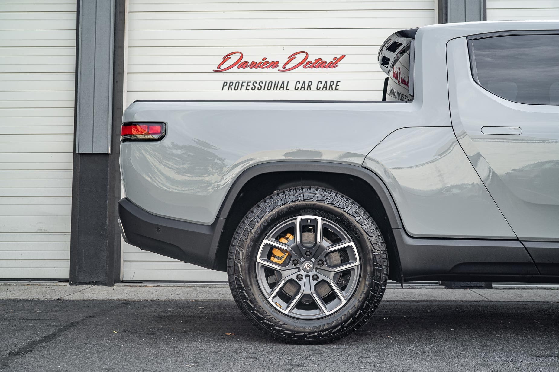 2022 Rivian R1T Adventure Limestone Gray All Terrain Tires Xpel Paint Protection Film Ppf Ceramic Coating 11