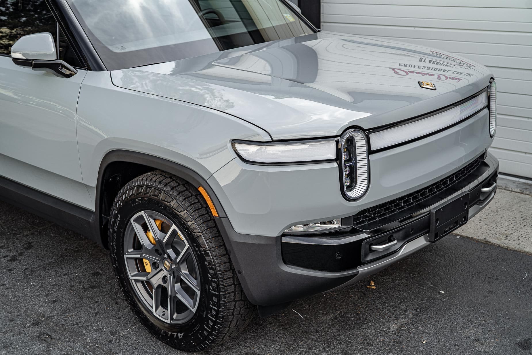 2022 Rivian R1T Adventure Limestone Gray All Terrain Tires Xpel Paint Protection Film Ppf Ceramic Coating 15