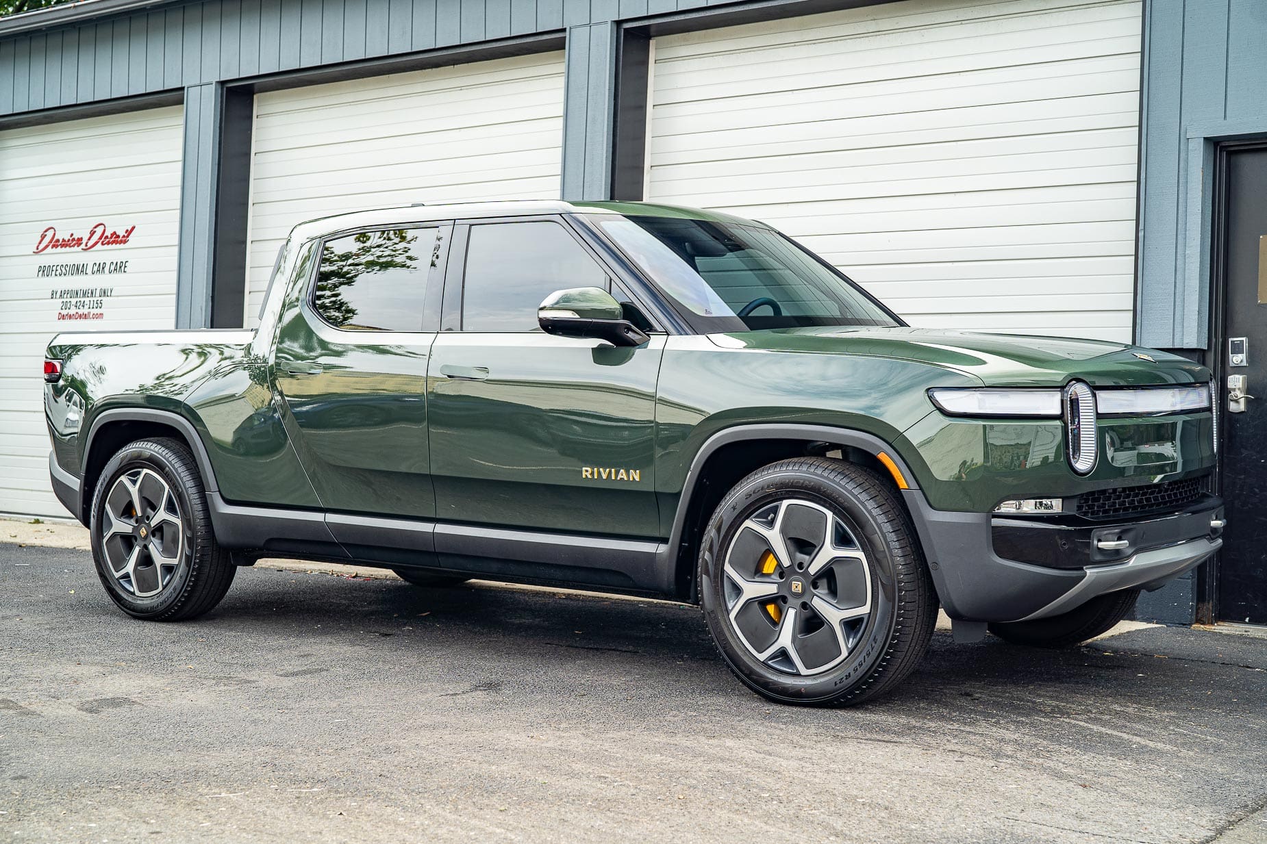 2022 Rivian R1T Forest Green Metallic Xpel Paint Protection Film Ppf Ceramic Coating 09
