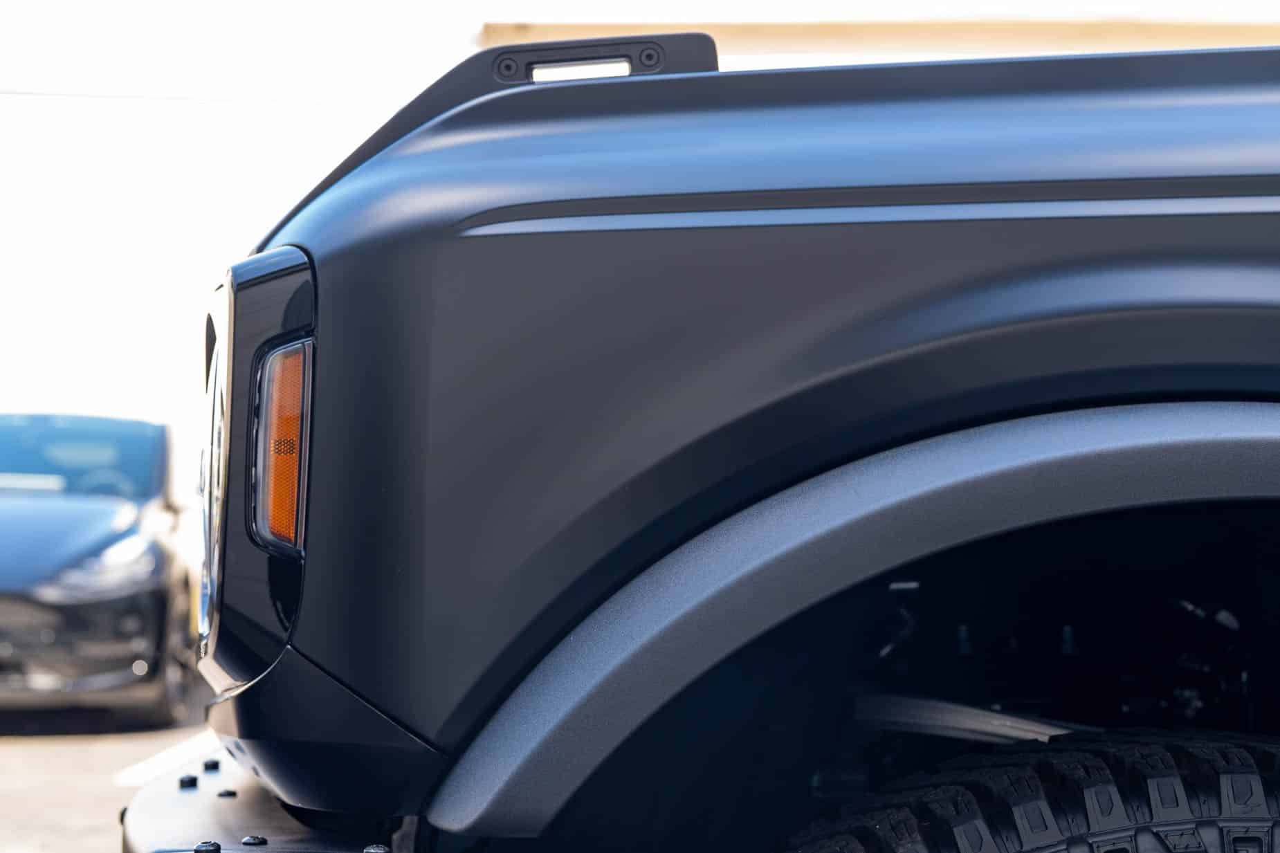 2022 Ford Bronco Wildtrak Black Matte Wrap Xpel Stealth Paint Protection Film Ppf Ceramic Coating 04
