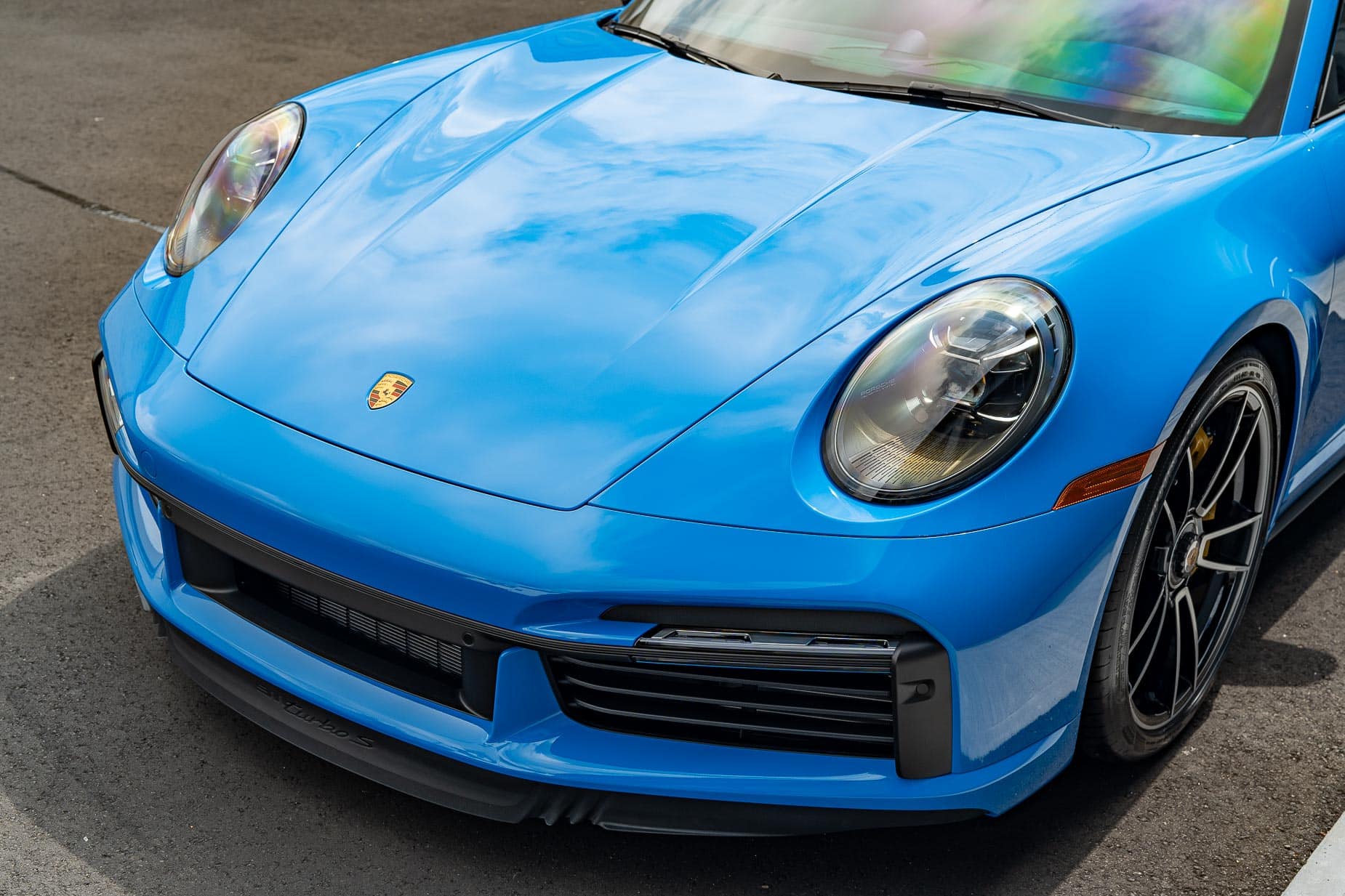 Darien Detail Porsche 911 Turbo 2023 Shark Blue Expel Ppf Cquartz Ceramic Coating Tint 10